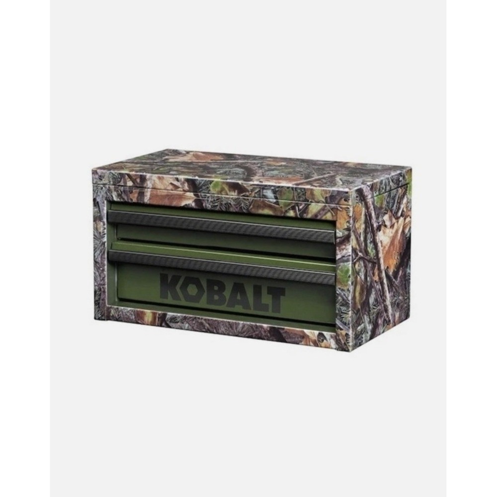 Kobalt Mini Toolbox Powder Coated Green Camouflage Finish Two Drawers #6242056
